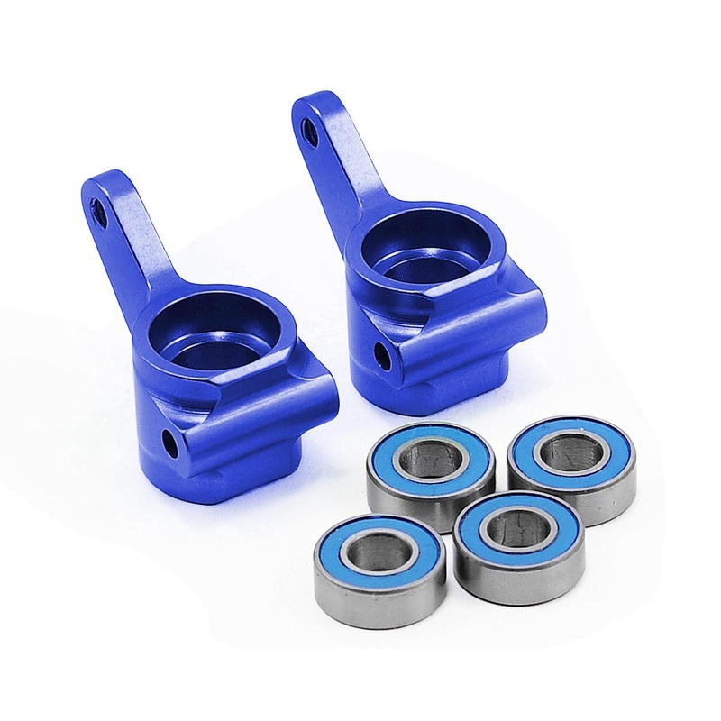 TRAXXAS 3636A Aluminum Steering Blocks w/Ball Bearings Blue