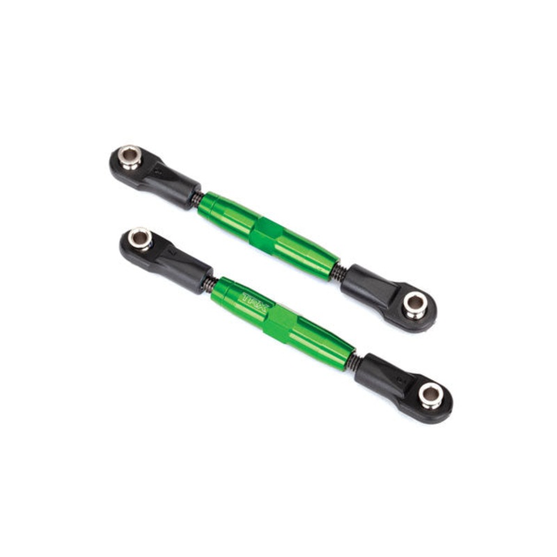 TRAXXAS 3644G Camber links, rear (TUBES green-anodized, 7075-T6 aluminum (73mm) (2)/ rod ends, rear (4)/ rod ends, front (4)/ aluminum wrench (1)