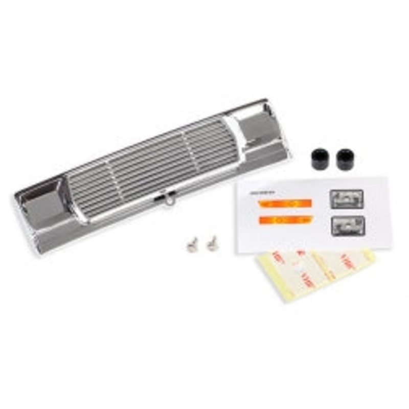 TRAXXAS 3656 Grille, Bigfoot No. 1 chrome w/ decals/ adhesive tape/ mounting hardware