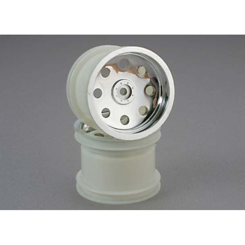 TRAXXAS 3672 Rear Chrome Wheel Rustler