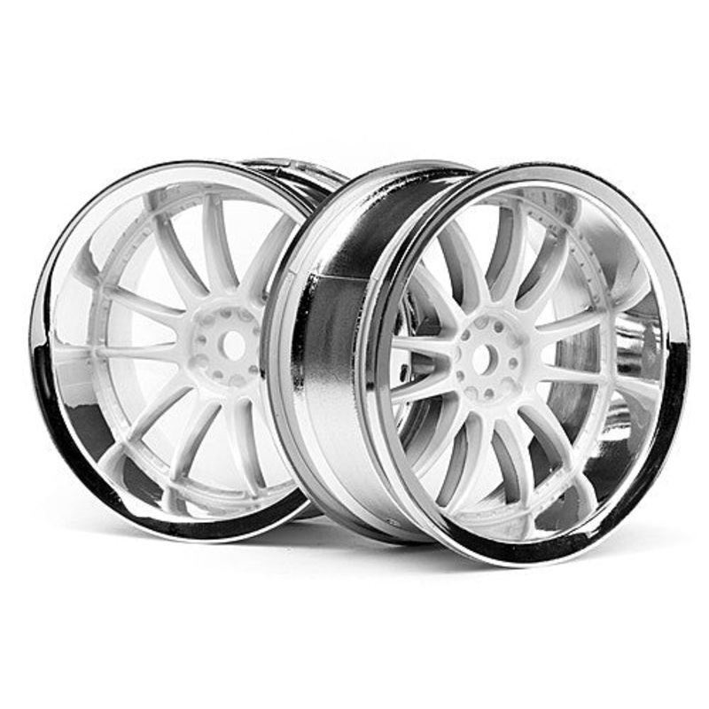 HPI 3284 Work XSA Wheel 26mm Chrome/White 6mm Offset
