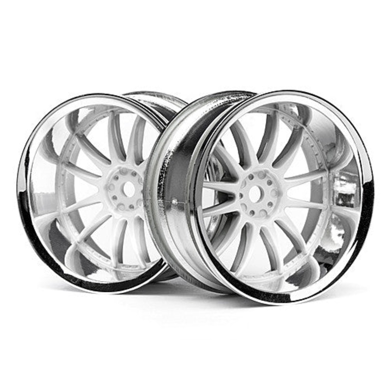 HPI 3285 Work XSA Wheel 26mm Chrome/White 9mm Offset