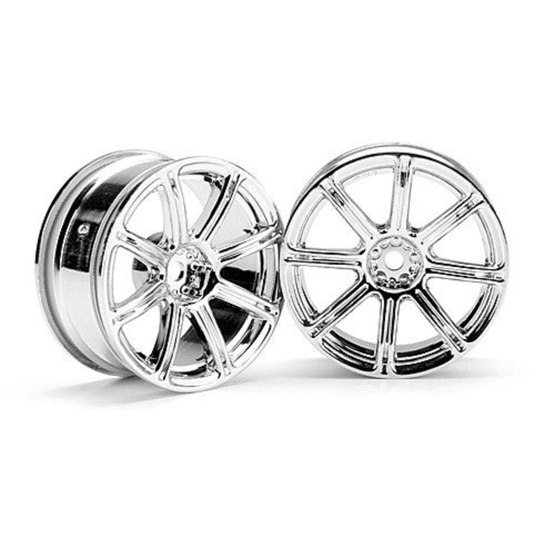 HPI 3300 Work Emotion XC8 Wheel 26mm Chrome 3mm Offset