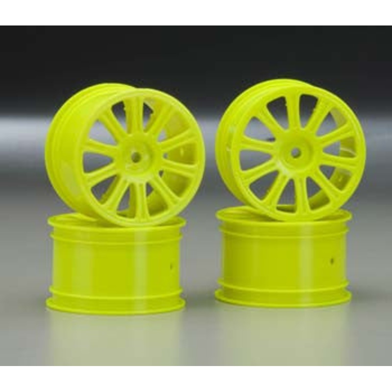 JCONCEPTS 3306Y Rulux RC10 B4 Rear Wheel Yellow 4pcs