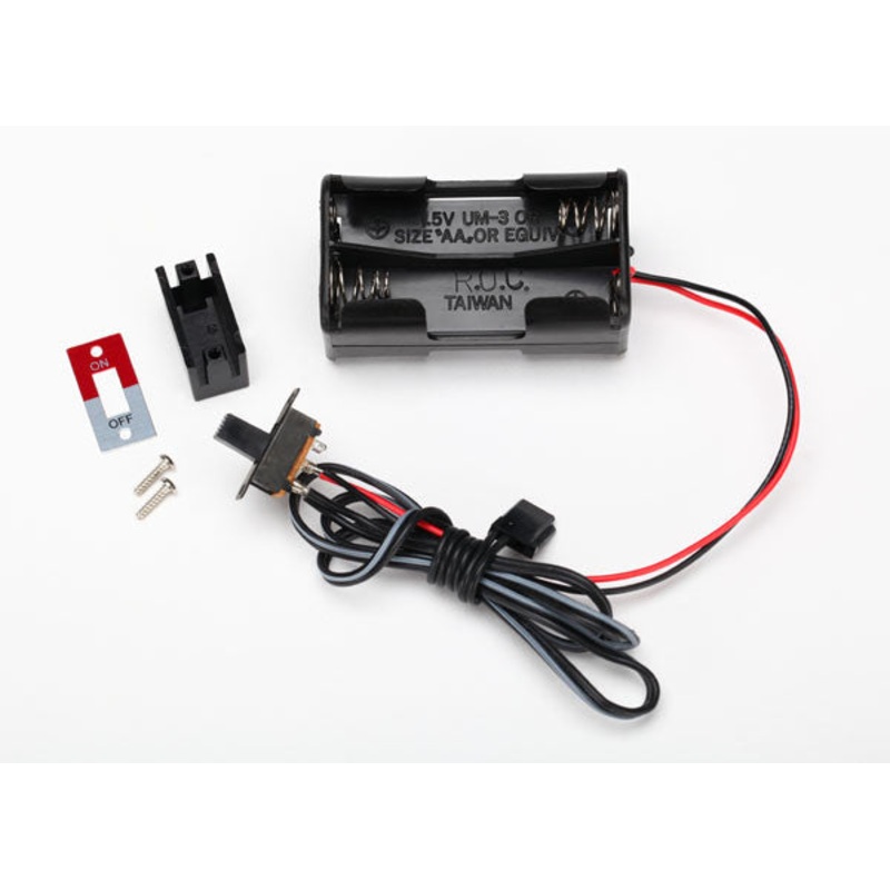 TRAXXAS 3170X Battery holder, 4-cell/ on-off switch