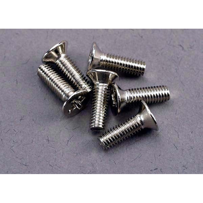 TRAXXAS 3177 Screws, 3x10mm countersunk machine (6)