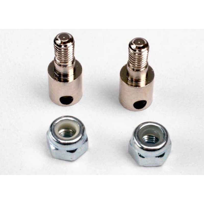 TRAXXAS 3180 Rod guides (2)/ 3mm nylon locknuts (2)