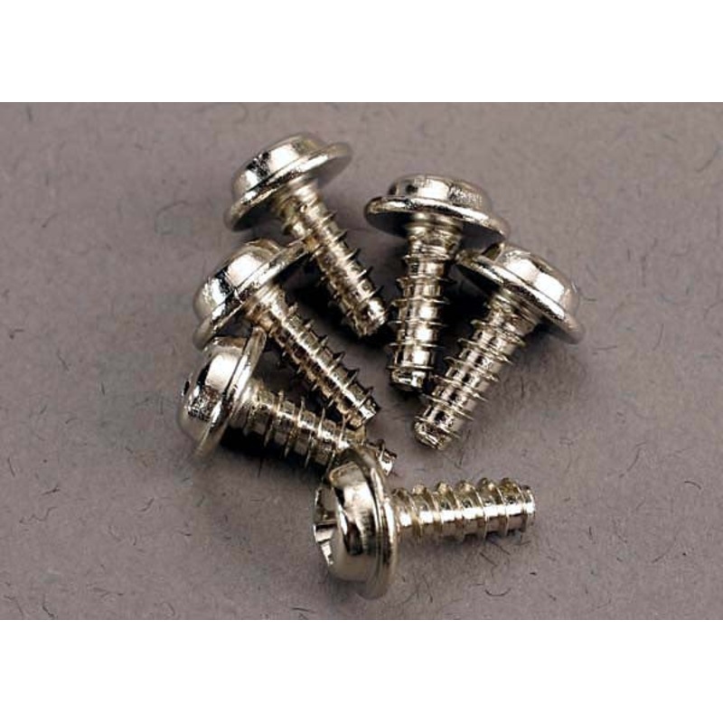 TRAXXAS 3290 Screws, 3x8mm washerhead self-tapping (6)