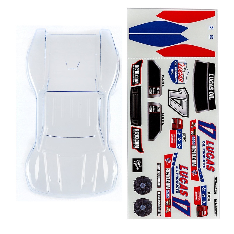 ASSOCIATED 21425 Body Clear w/Lucas Oil Decal SC28