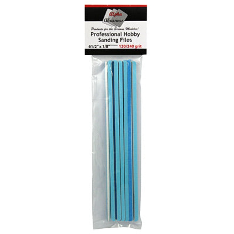 ALPHA ABRASIVES 0306 1/8" Professional Sanding Files 120 / 240 grit