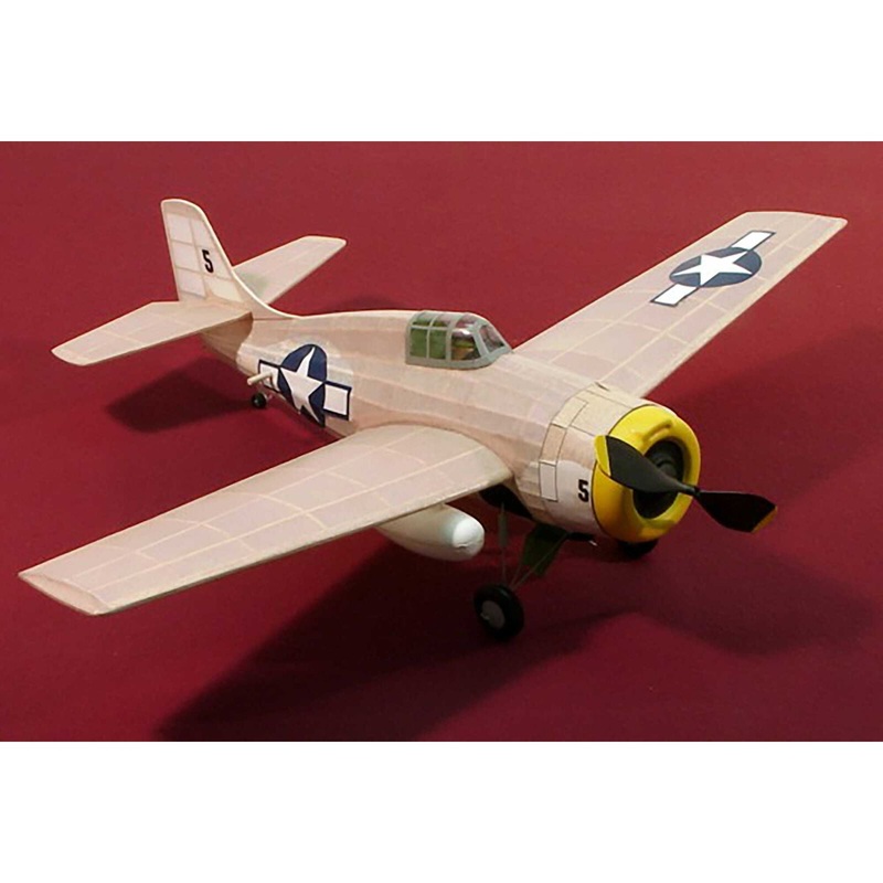 DUMAS 207 F-4F Wildcat Rubber Powered Kit, 17.5"