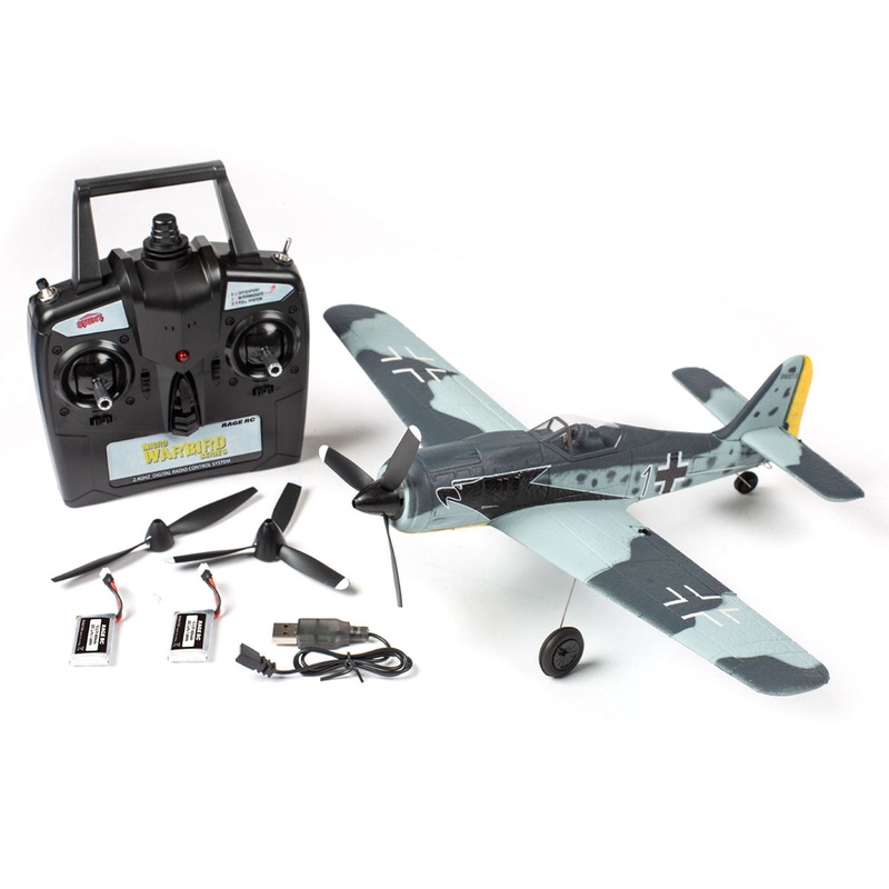 RAGE RGRA1308 Focke-Wulf Fw 190 Micro RTF Airplane with PASS (Pilot Assist Stability Software) System