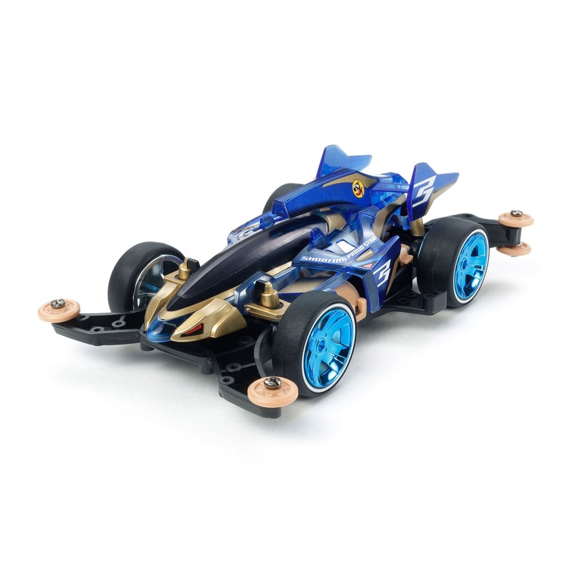 TAMIYA 95573 1/32 PRO JR Racing Mini 4WD Shooting Proud Star Blue SP Kit, w/ MA Chassis Clear Blue