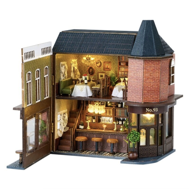 Cute Room - Corner Restaurant  DIY Miniature House Kit (D-016)