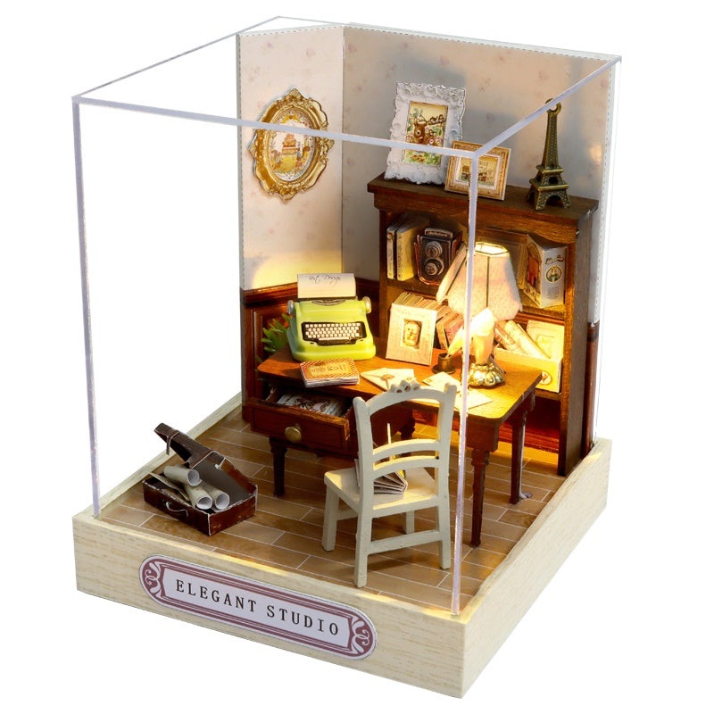 Cute Room - Elegant Studio Palm-Sized DIY Miniature Room Kit (QT-031)
