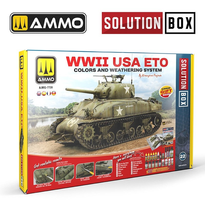 AMMO - SOLUTION BOX 22  - WWII USA ETO