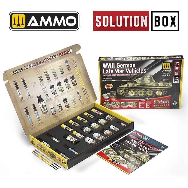 AMMO - SOLUTION BOX 23 - WWII German Late War Vehicles. Colors and Weathering System