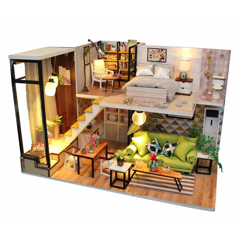 Pocohouze - Mini DIY House - Enjoy the Romantic Nordic w/ LED Light