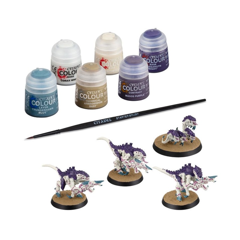 GW - Warhammer 40k Tyranids: Termagants and Ripper Swarm + Paints Set  (60-13)