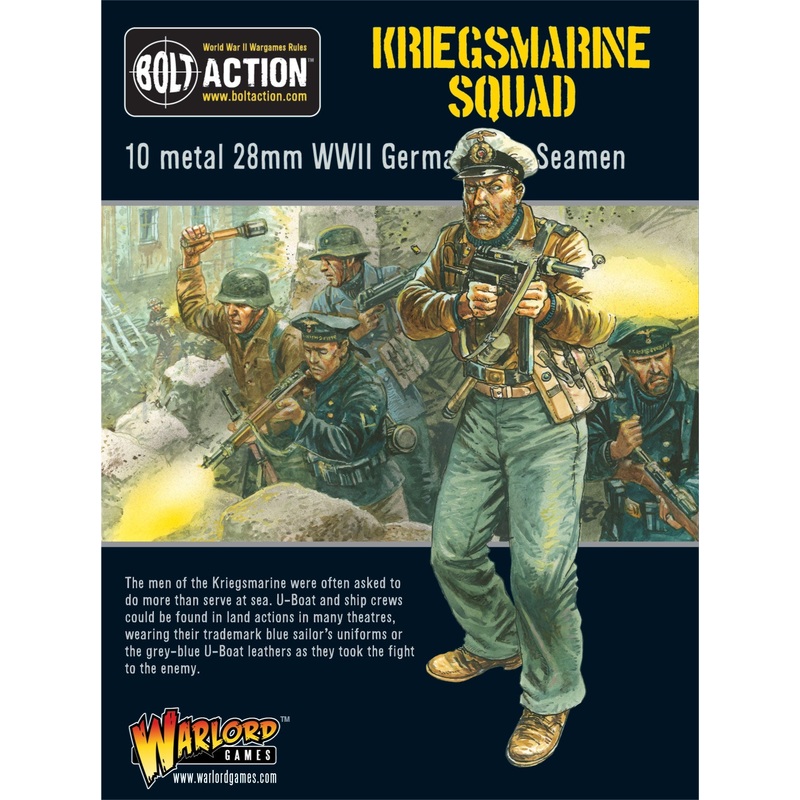 Warlord - Bolt Action  Kriegsmarine Squad (10 Figures - Metal)