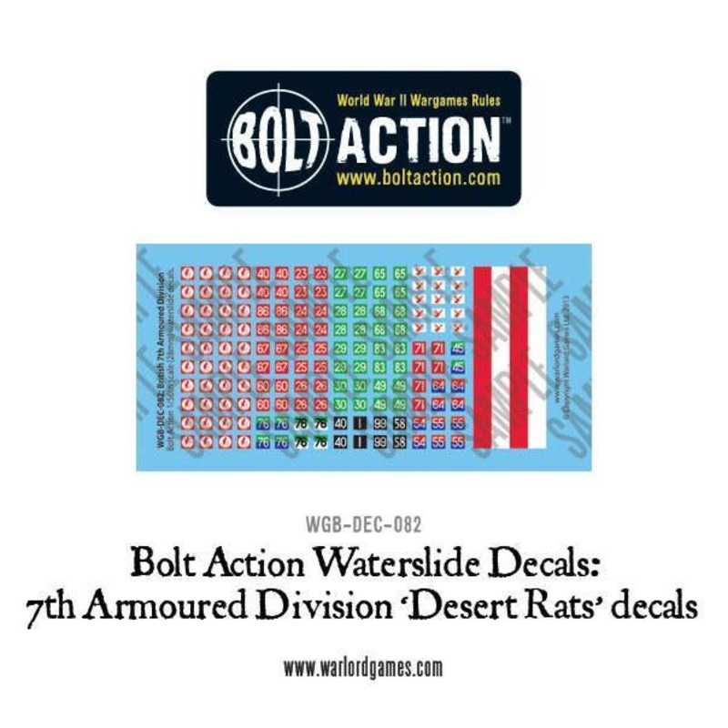 Warlord - Bolt Action Decals - 7th Armoured Division 'Desert Rats'