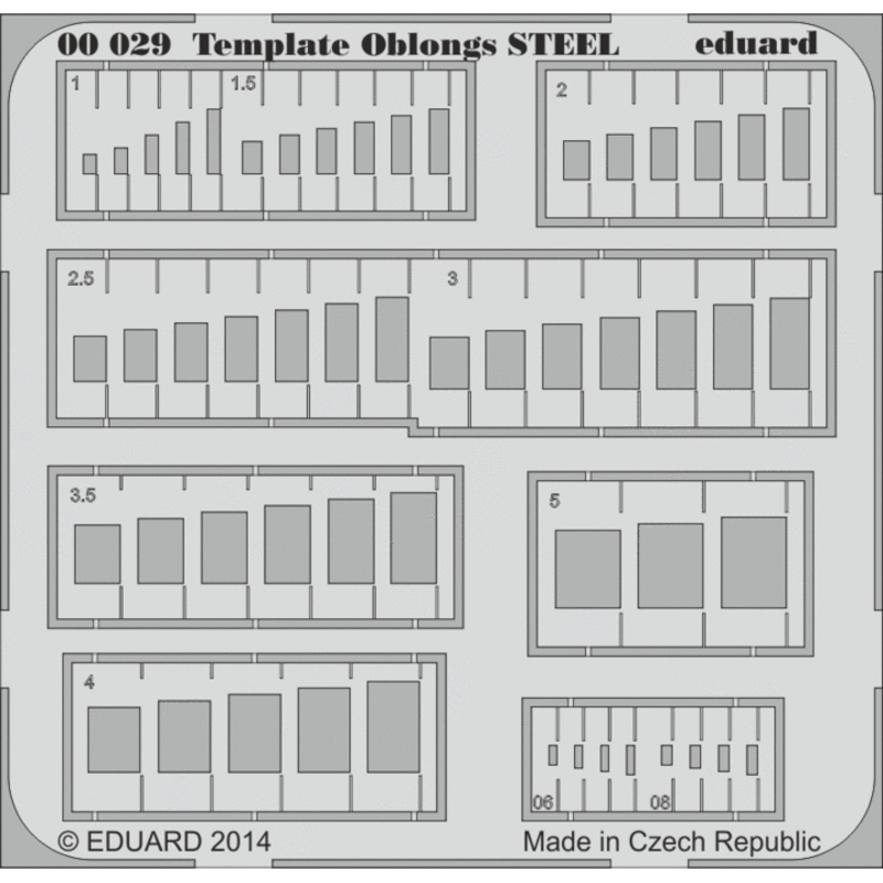 Eduard -  Template Oblongs STEEL (00029)
