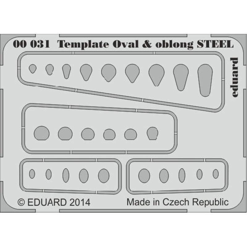 Eduard -  Template Ovals & Oblong STEEL (00031)
