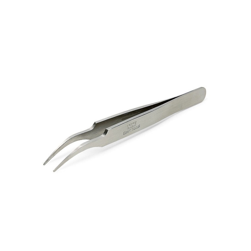 Tamiya - HG Angled Tweezers Round Tip