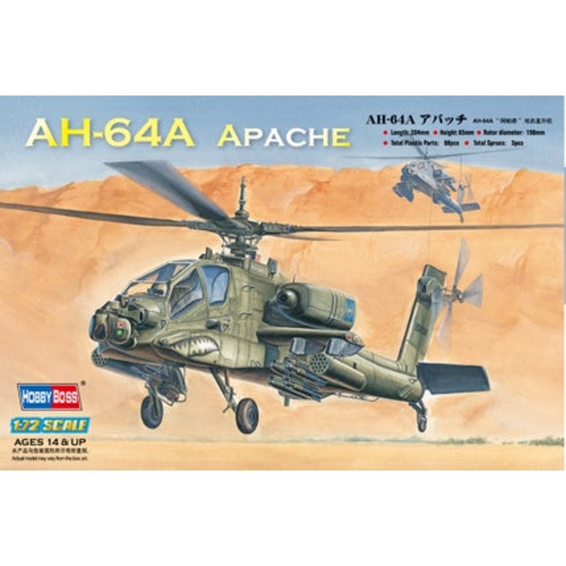 Hobby Boss - 1/72 AH-64A Apache Attack Helicopter (87218)