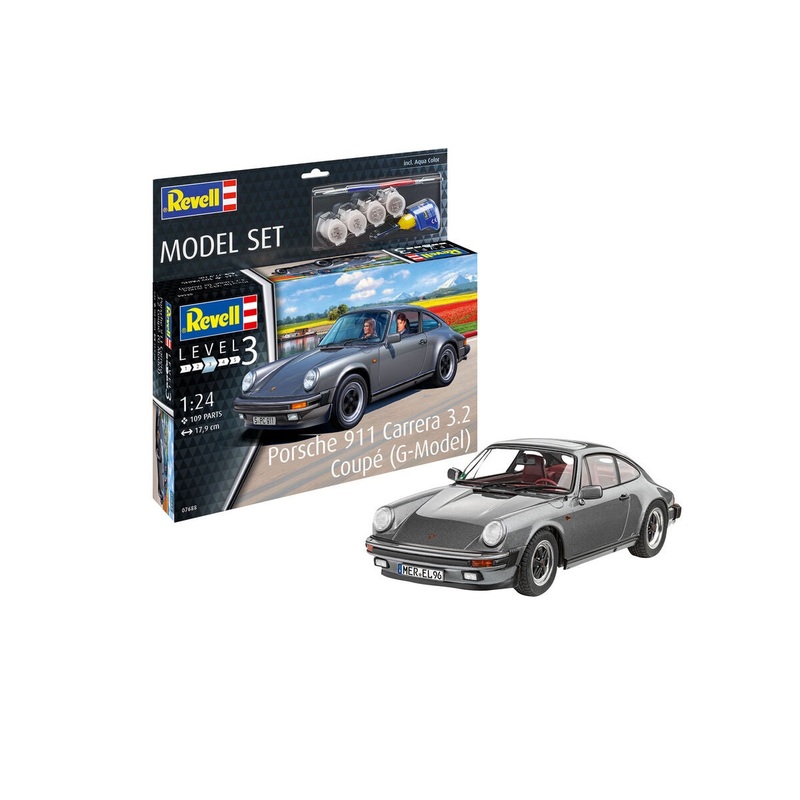 Revell - 1/24 Porsche 911 Carrera 3.2 Coupe (Model set Incl. Paint)