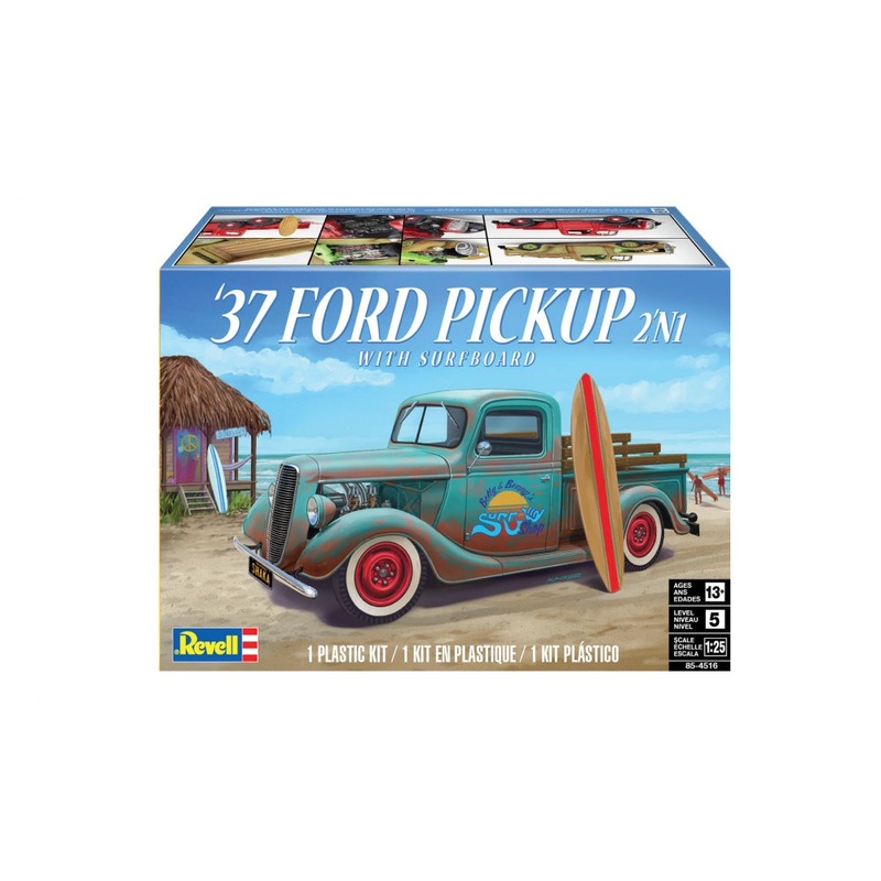 Revell - 1/25 37 Ford Pickup with Surfboard 2N1