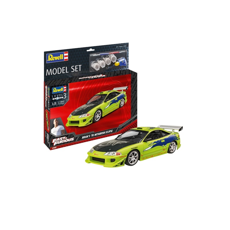 Revell - 1/25 Fast & Furious Brian's 1995 Mit. Eclipse (Model Set Incl. Paint)
