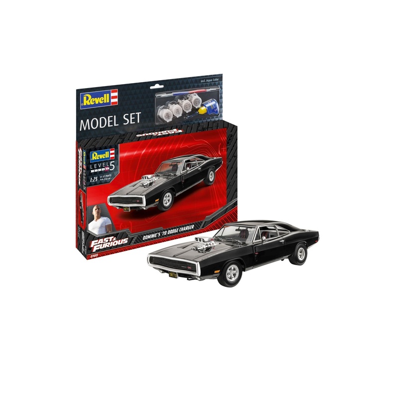 Revell - 1/25 Fast & Furious Dominic's 1970 Dodge Charger (Model Set Incl. Paint)