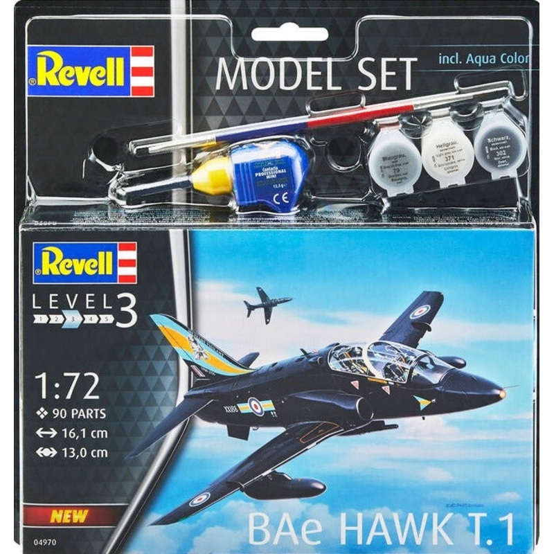 Revell - 1/72 BAE Hawk T.1 (Model Set Incl. Paint)