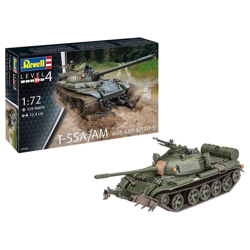 Revell - 1/72 T-55A/AM w/ KMT-6/EMT-5 Mine Plough