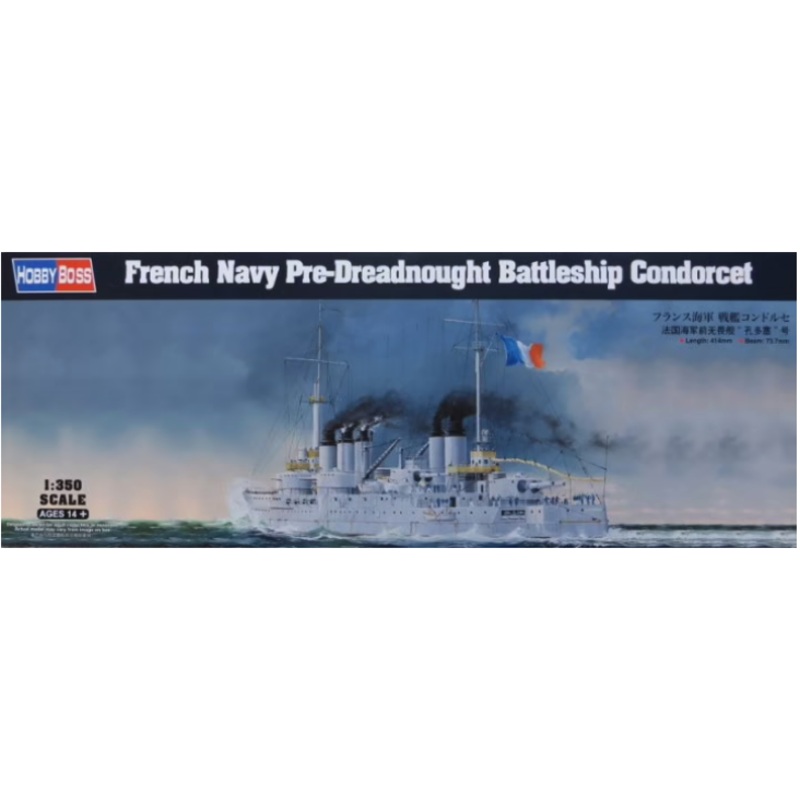 Hobby Boss - 1/350 French Navy Pre-Dreadnought Battleship Condorcet 1914