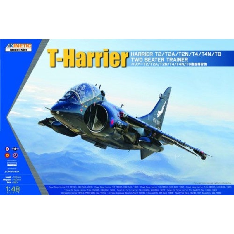Kinetic - 1/48 T-Harrier Harrier T2/T2A/T2N/T4/T4N/T8 Two Seater Trainer