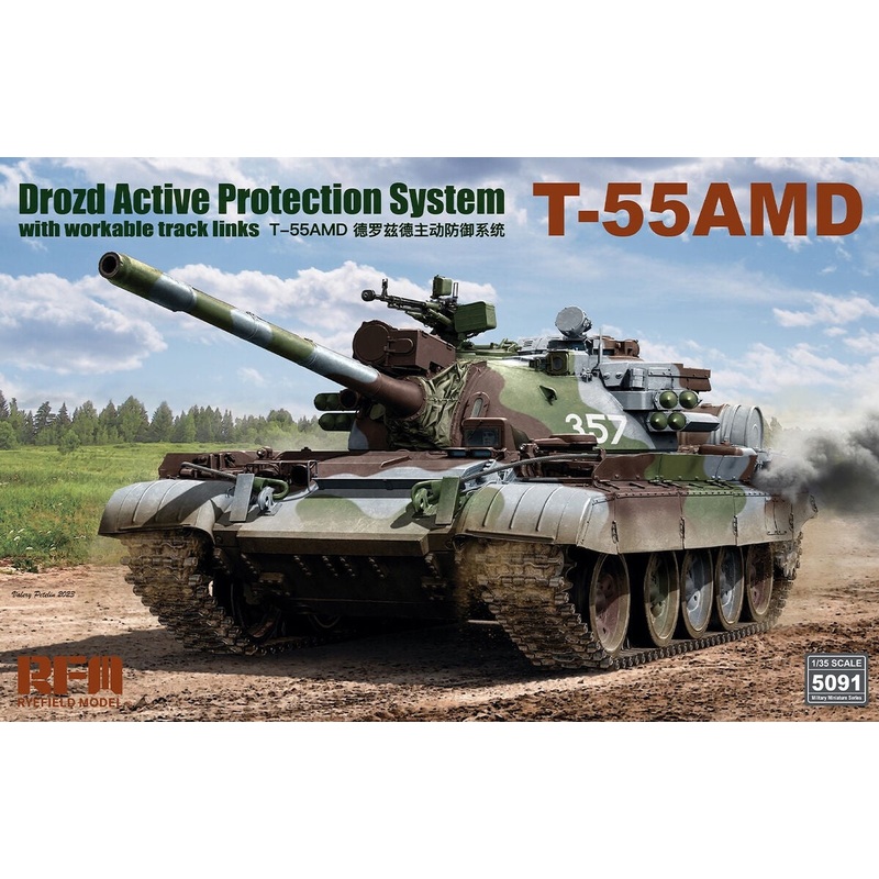 RFM - 1/35 T-55AMD Drozd Active Protection System w/ Workable Track Links