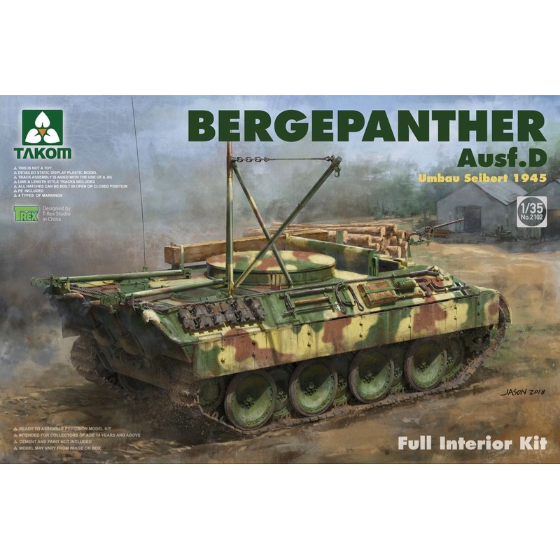 Takom - 1/35 Bergepanther Ausf.D Umbau Seibert 1945 prod. w/Interior