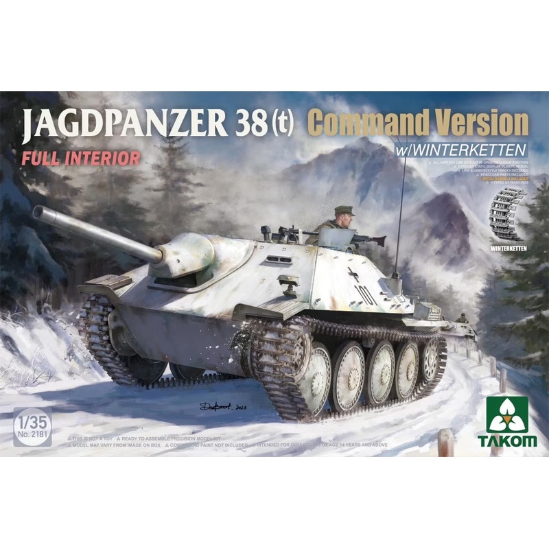 Takom - 1/35 JAGDPANER 38(t) Command Version w/ Winterketten