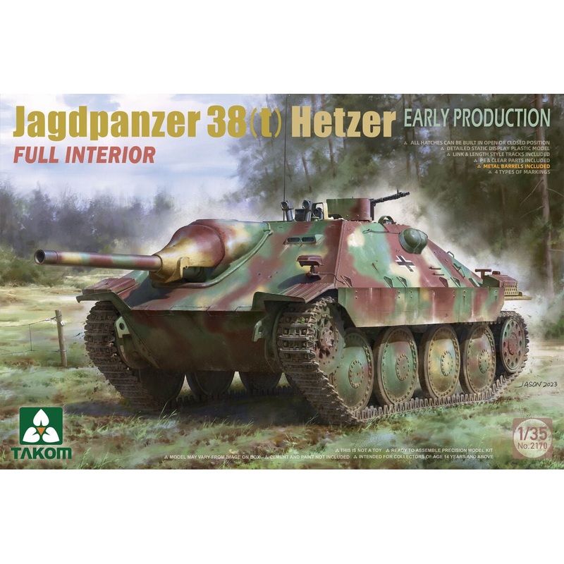 Takom - 1/35 Jagdpanzer 38(t) Hetzer Early Production with Full Interior