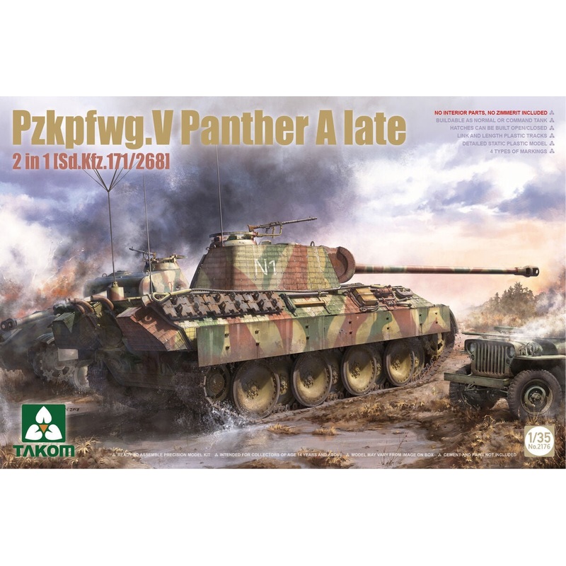 Takom - 1/35 Pzkpfwg.V Panther A late - 2 in 1 [Sd.Kfz.171/268]