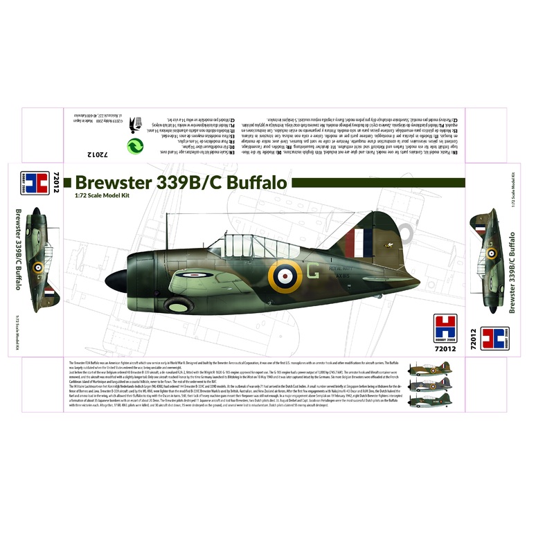 Hobby 2000 - 1/72 Brewster Model 339B/C Buffalo