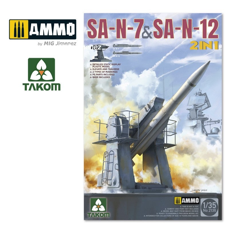 Takom - 1/35 Russian Navy SA-N-7 'Gadlfy' & SA-N-12 'Grizzly' SAM