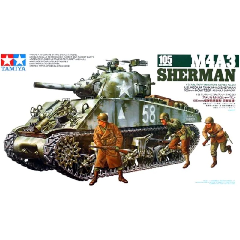Tamiya - 1/35 M4A3 Sherman 105mm Howitz