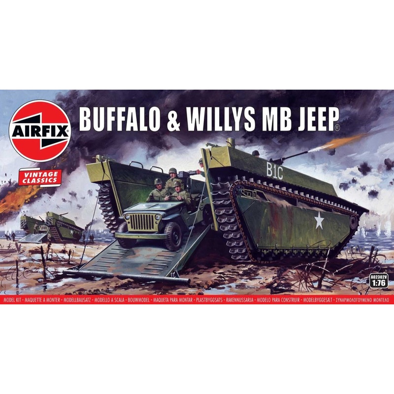 Airfix - 1/76 Buffalo & Willys MB Jeep