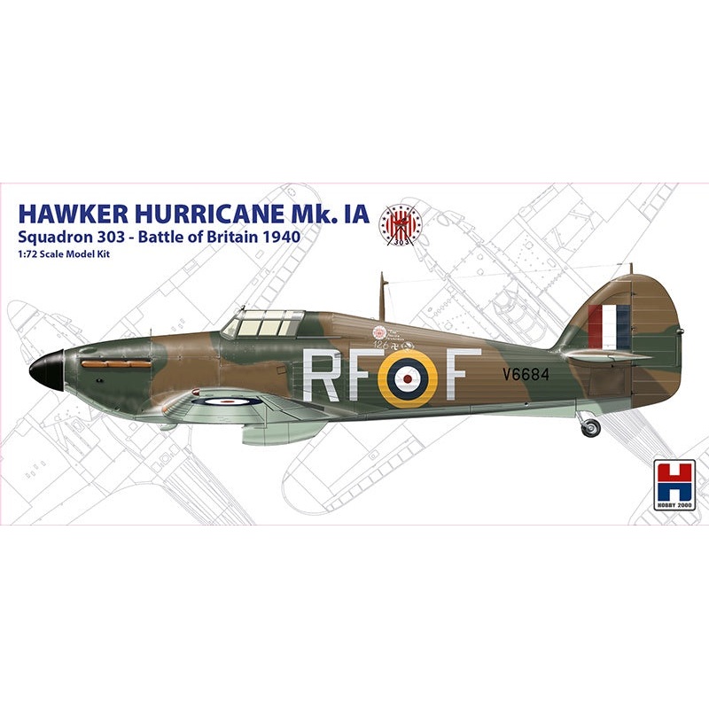 Hobby 2000 - 1/72 Hawker Hurricane Mk. IA (Squadron 303 Battle of Britain 1940)