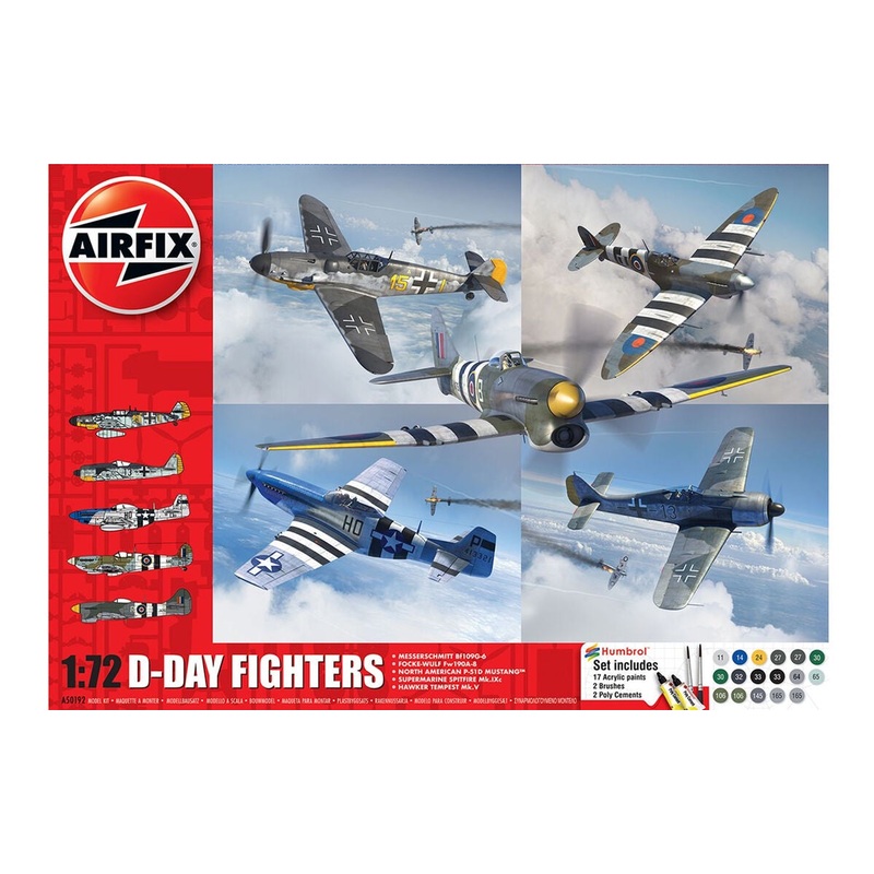Airfix - 1/72 D-Day Fighters Gift Set (Set incl. Paints)