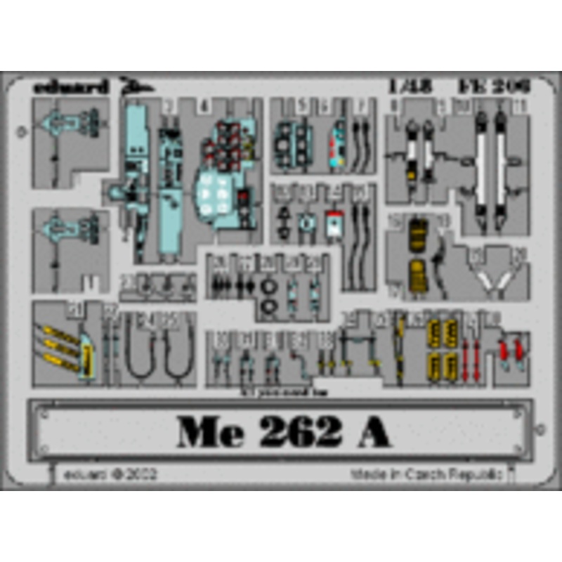 Eduard - 1/48 Me 262A Schwalbe (Color Photo-etched)(for Tamiya) FE206