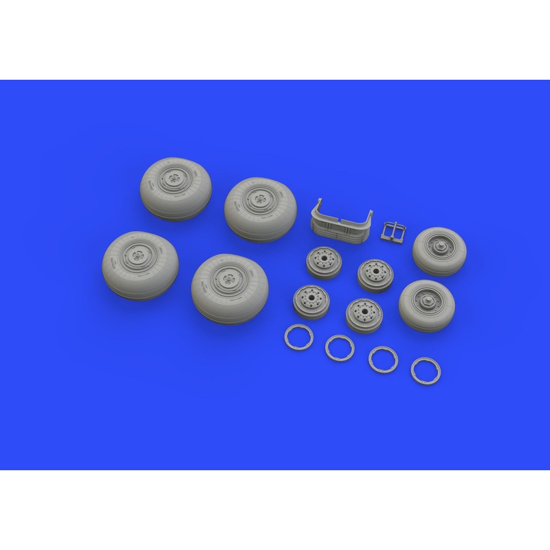 Eduard - 1/48 Su-34 Wheels Brassin Set (for Hobby Boss) 648326